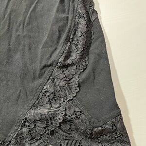 Black Free People Intimately Black Lace Trim Skirt, size S